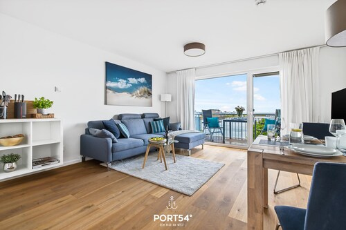 Marina Sunset East - Balkon, Hafenblick, Duschbad, 2. Stock, 1. Reihe am Wasser