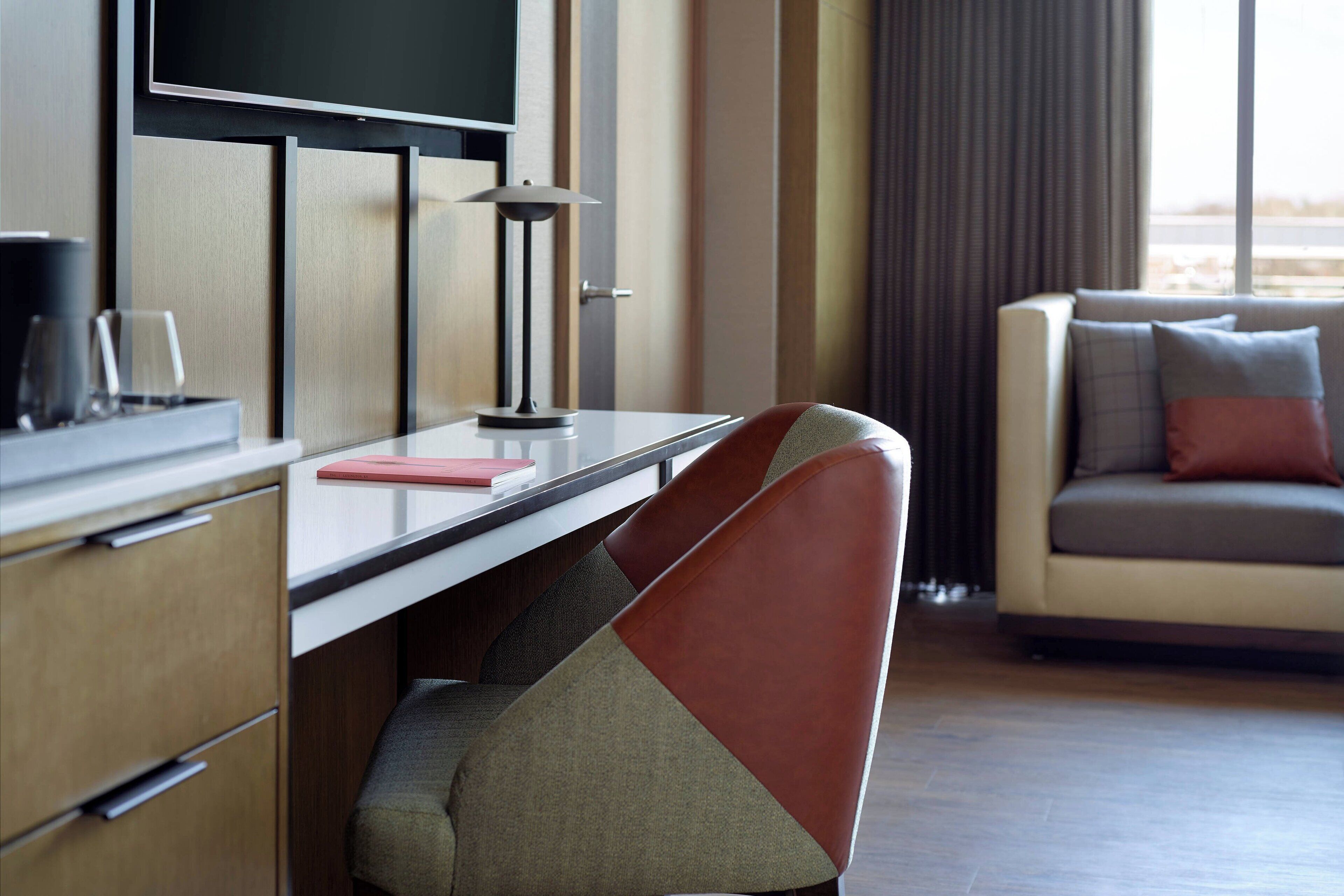 hypo-allergenic bedding, in-room safe, desk, laptop workspace