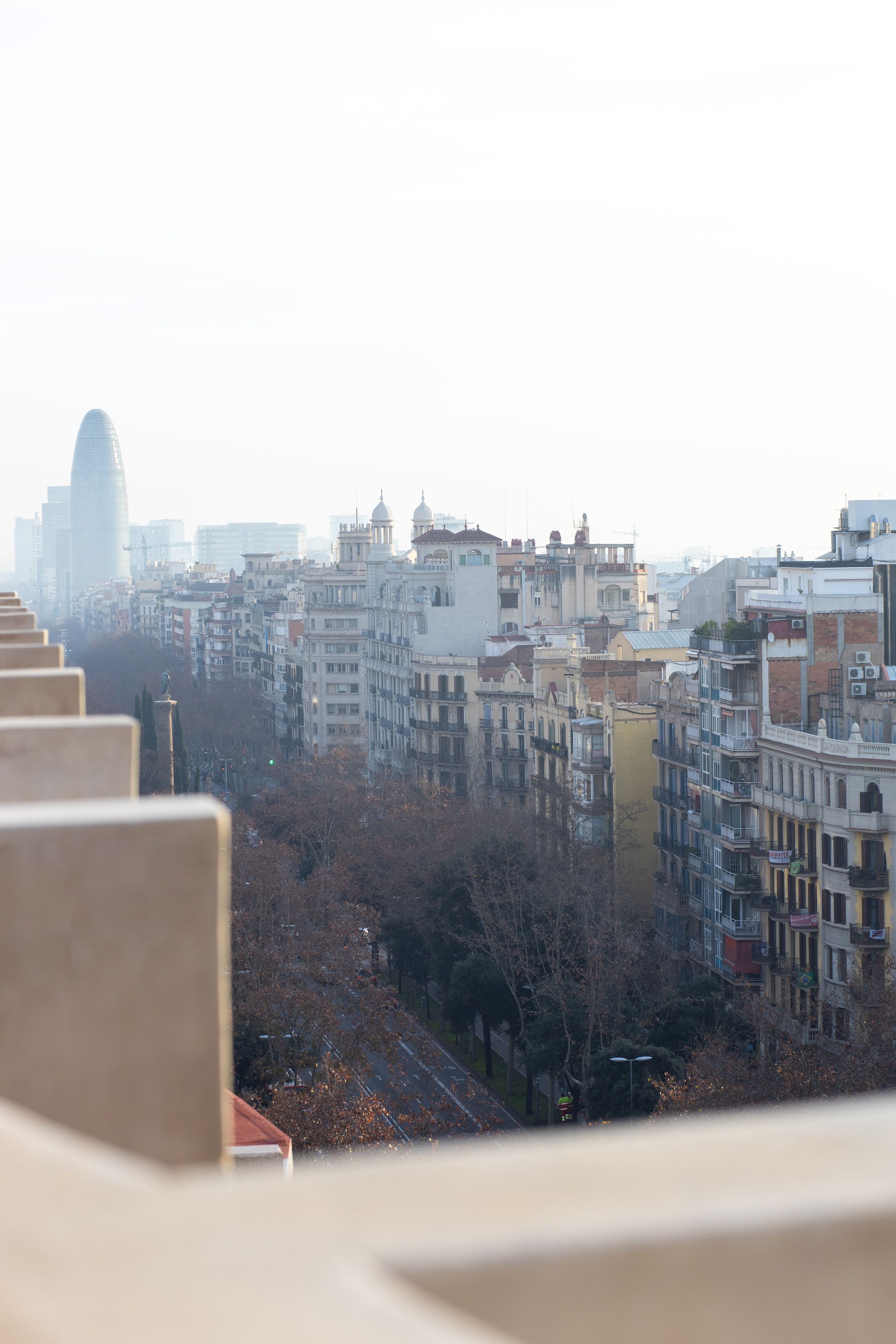 Vue sur la ville depuis l’hébergement