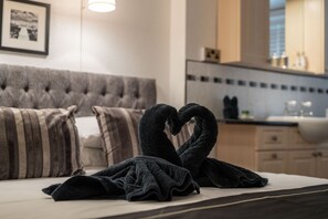 Superior Double Room : The Monochrome Room (Ground Floor) | Individually decorated, individually furnished, free WiFi, bed sheets