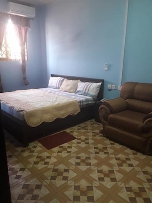 Double Room, 1 Queen Bed, Refrigerator | Desk, blackout drapes, bed sheets - Ask Ameh Hotel (Adentan)