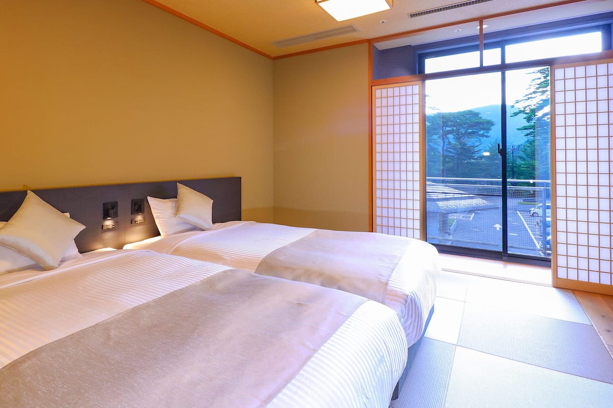 Standard Japanese-Style Beds with 12 Tatami mats - Indoor Bath - Non-Smoking | 1 bedroom, in-room safe, free WiFi, bed sheets