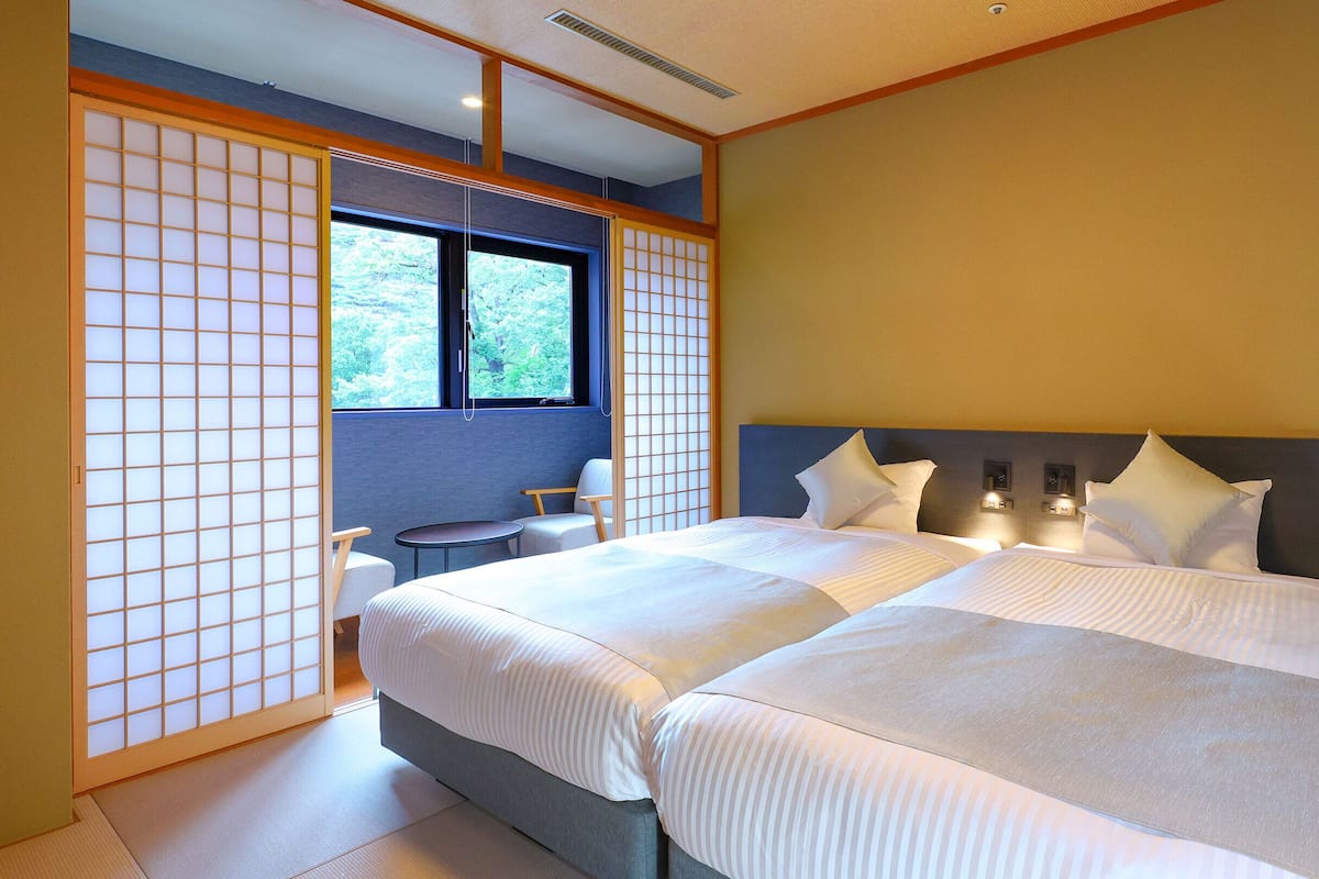Standard Japanese-Style Beds with 8 Tatami mats - Shared Bath - Non-Smoking | 1 bedroom, in-room safe, free WiFi, bed sheets
