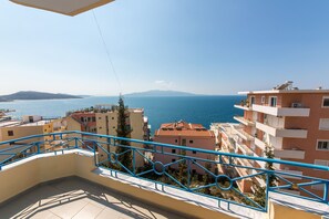 Triple Room, Balcony, Sea View | Balcony view - Blue Heaven Hotel (Sarandë)