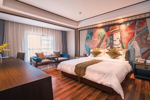 Superior-Doppelzimmer | Verdunkelungsvorhänge, kostenloses WLAN