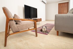 Classic Apartment (Two Bedroom) | Living area | Smart TV - The Panoramic By Xperience Hotels (Tulum)