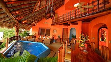 Grand House, 2 Bedrooms, Private Pool, Ocean View | Living area