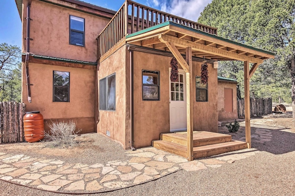 Rowe Vacation Rental | 2BR | 2BA | 1,499 Sq Ft | Stairs to Access