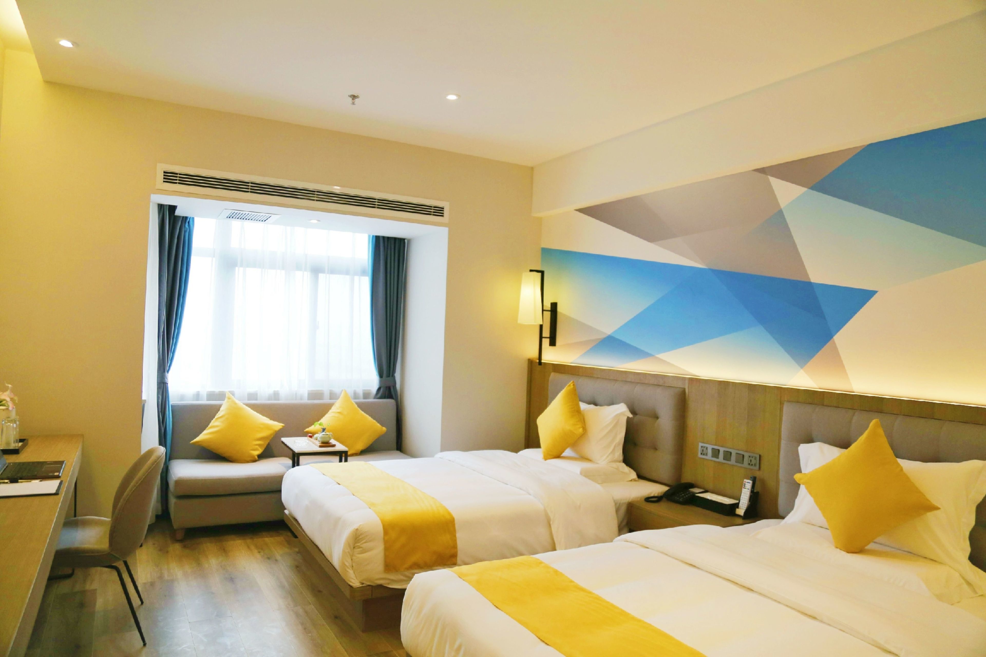 classic twin room(chinese domestic guests only) | minibar, desk, blackout curtains, free wifi