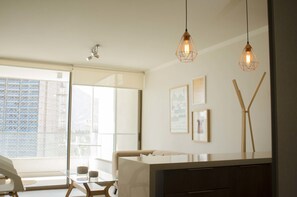 Family Apartment, 1 Double Bed with Sofa bed, City View | Living area - Loica Suites (Santiago)