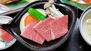 A variety of Japanese dishes including sashimi, vegetables, and seafood. - Shiozawa Onsen Shichihokan (Takayama)