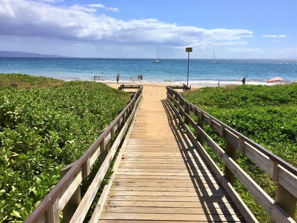 Playa en los alrededores, camastros y toallas de playa 