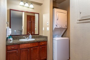 Hair dryer, towels