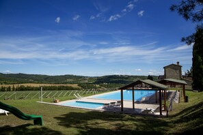 Seasonal outdoor pool, pool umbrellas, pool loungers - Country House Santa Felicita la Paterna (Città di Castello)