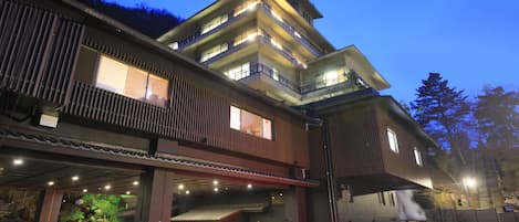 Front of property – evening/night
