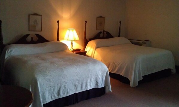 Traditional Double Room, 2 Queen Beds | Iron/ironing board, free WiFi, bed sheets