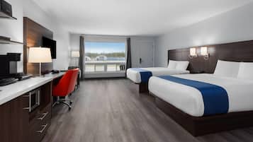 Room, 2 Queen Beds, Non Smoking, Kitchenette | Down comforters, pillowtop beds, desk, blackout drapes