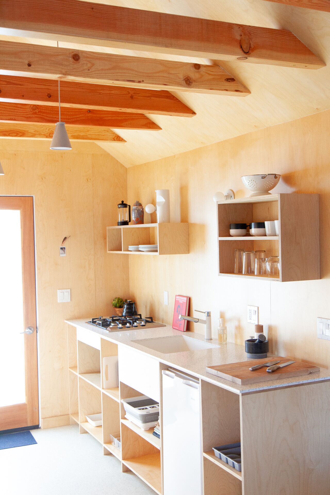 Design Cabin, 1 Queen Bed, Garden View (C5) | Private kitchen | Fridge, microwave, stovetop, coffee/tea maker