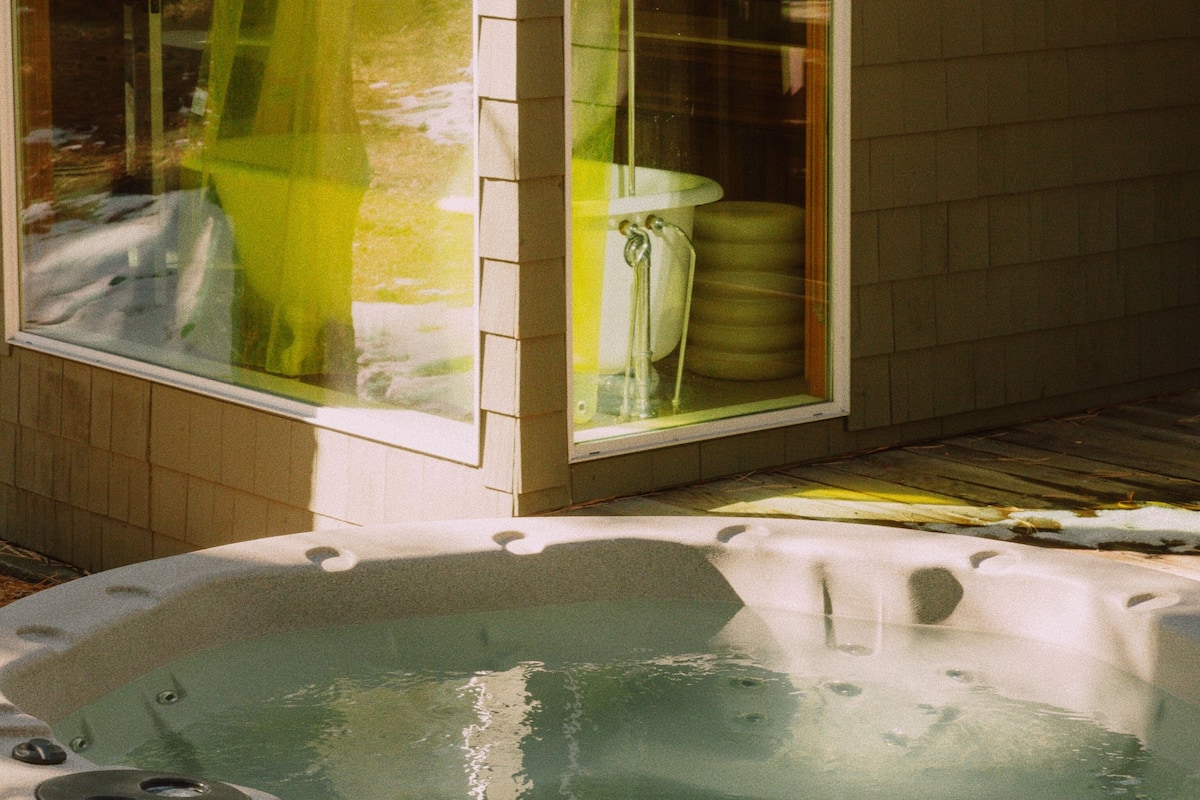 Cabaña Premium, 2 habitaciones, bañera de hidromasaje | Terraza o patio