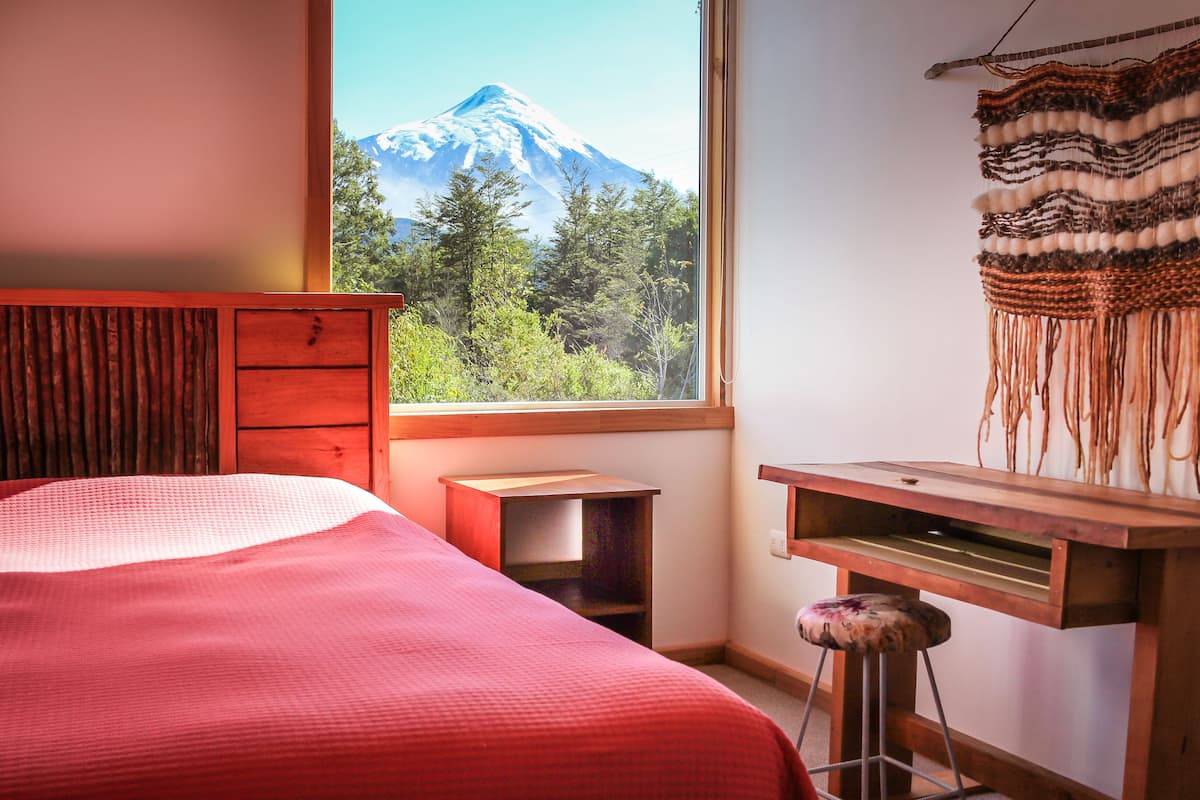 Double Room, 1 Double Bed, Shared Bathroom, Mountain View | Desk, laptop workspace, blackout drapes, free WiFi