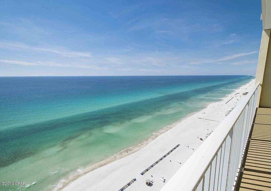 On the beach, sun loungers
