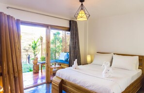 In-room safe, desk, laptop workspace, blackout drapes - Focus Rooms (El Nido)