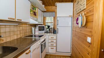 Fridge, microwave, dishwasher, highchair