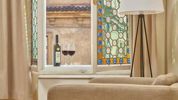 1 bedroom, desk, laptop workspace, iron/ironing board