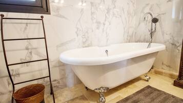 Hair dryer, towels, toilet paper