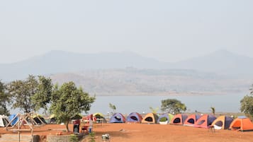 Outdoor banquet area