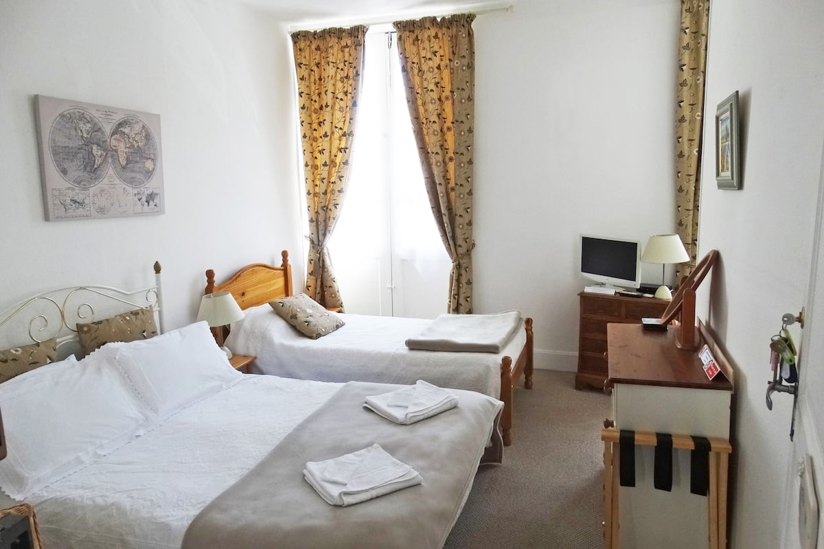Room, Multiple Beds, Private Bathroom (Fleurie) | Iron/ironing board (on request), WiFi (free), individually decorated