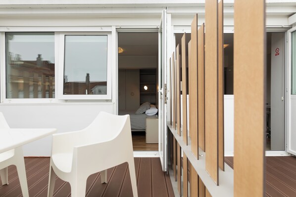 Tweepersoonskamer, balkon | Geluiddichte muren, gratis wifi