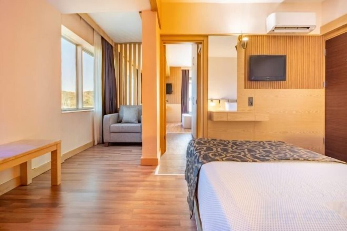 Minibar, WiFi (surcharge), bed sheets