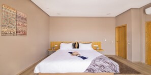 2 bedrooms, premium bedding, in-room safe, individually decorated