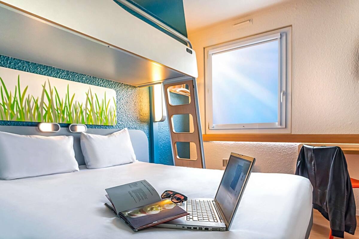 desk, blackout curtains, soundproofing, iron/ironing board