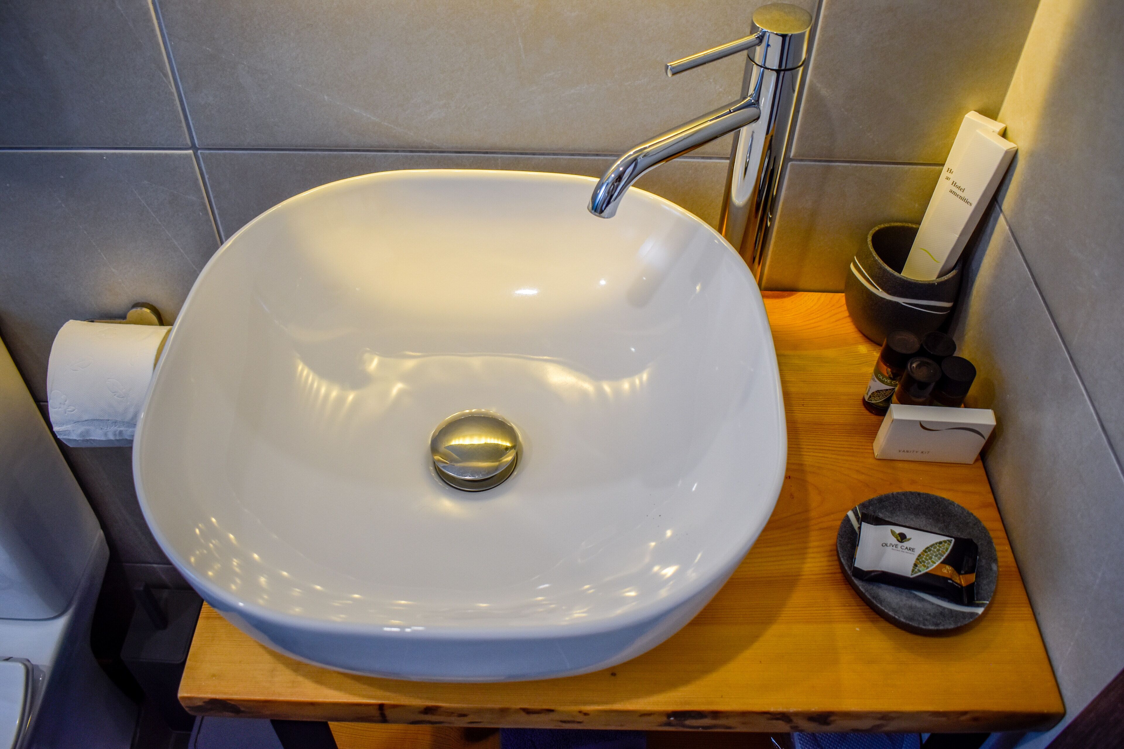 junior suite, balcony, sea view | bathroom | shower, rainfall showerhead, hair dryer, slippers