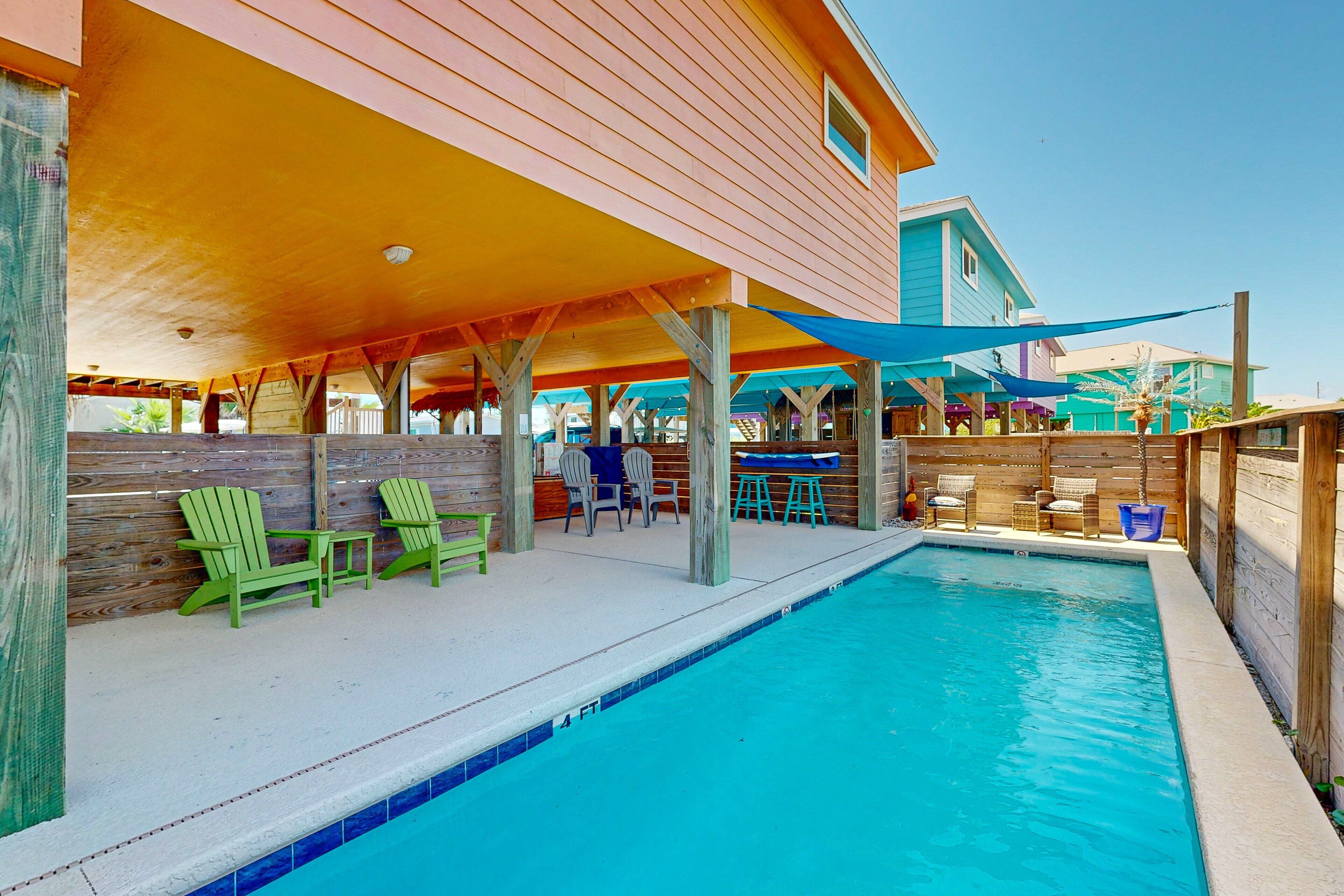 A heated pool