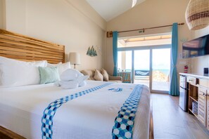 Studio Deluxe, 1 grand lit et 1 canapé-lit, vue plage