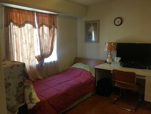 Desk, laptop workspace, iron/ironing board, free WiFi