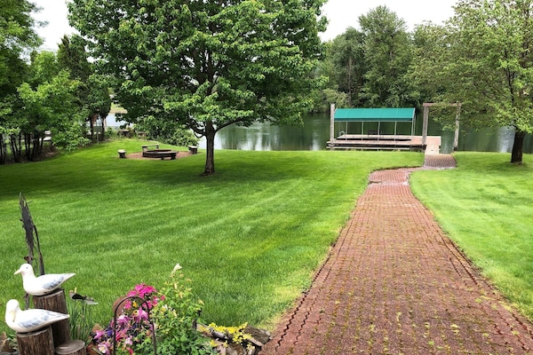 Steps away from your private dock and large fire pit for late-night chats