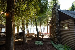 Terrace/patio - Cabin on Peninsula | Waterfront + Sunset View (Jacksonport)