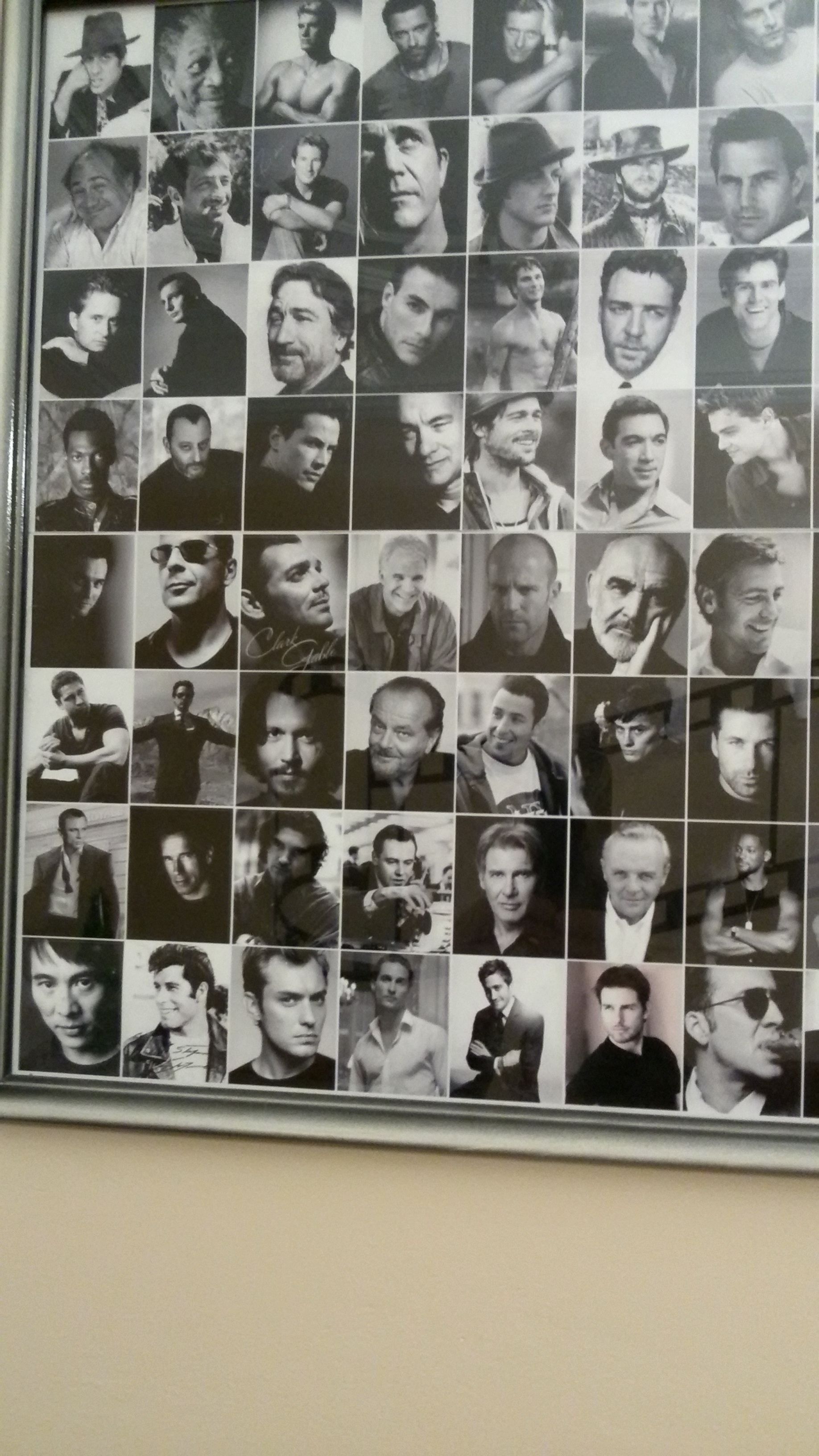 Un collage de fotografías blanco y negro de varias personas.
