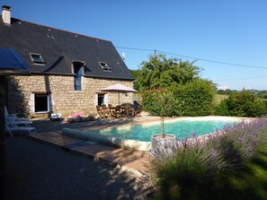 A heated pool