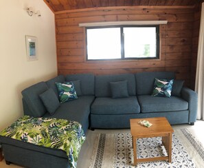TV, video library - Large family home, tranquil hillside location with Pacific views (Nikao)