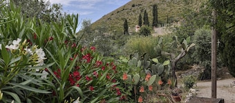 Villa Nèfisi, tres habitaciones, amplios espacios y jardín.