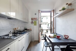 Microwave, oven, stovetop, dishwasher
