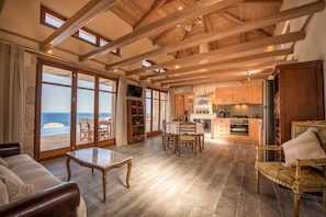 TV, fireplace, DVD player, books