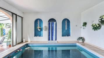 Indoor pool, a heated pool