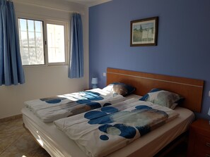 2 bedrooms, in-room safe, iron/ironing board, WiFi