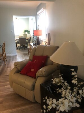 TV, DVD player, books